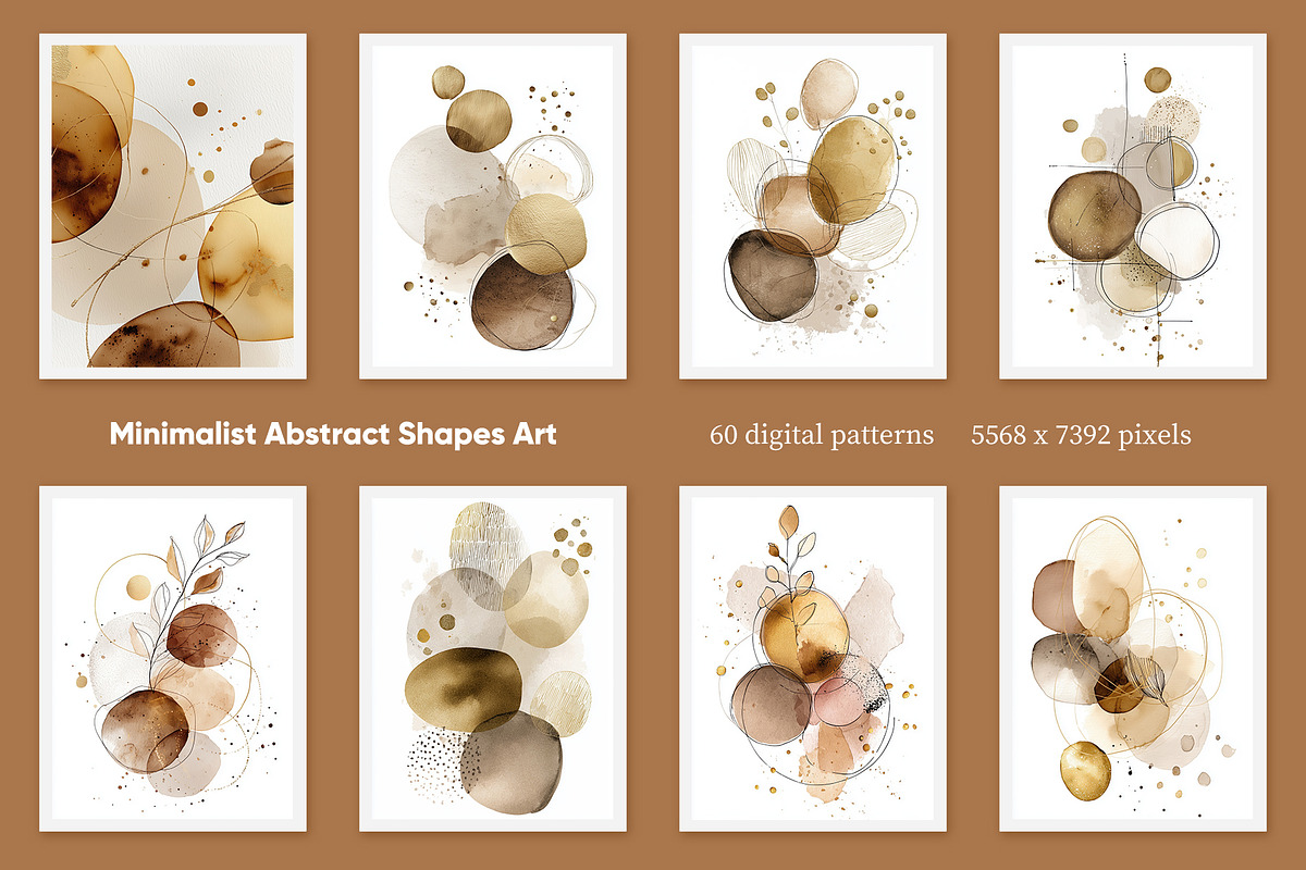 Minimalist Abstract Shapes Art, a Decorative Illustration by Housui Patterns (Photo 2 of 17)