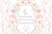 Blush Pink Watercolor Floral Bows, a Decorative Illustration by Veris Studio (Thumbnail 5 of 15)