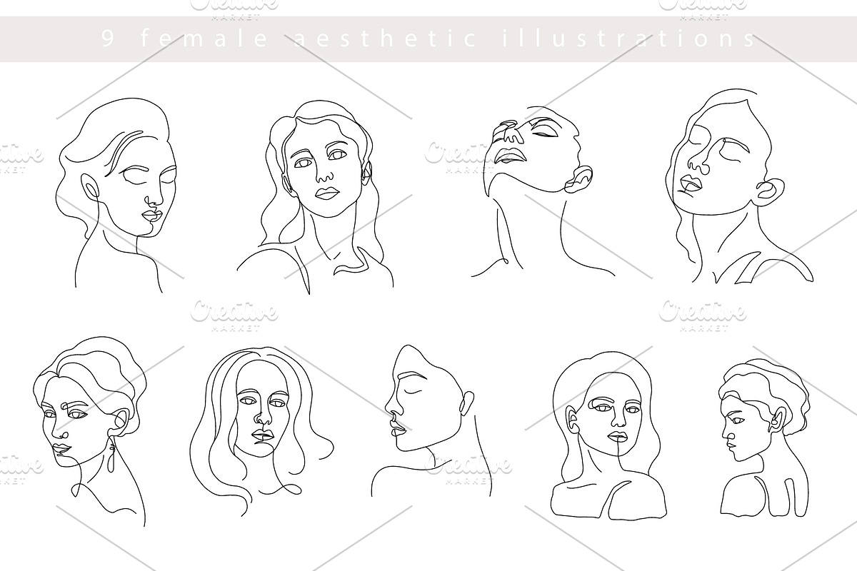 Female Aesthetic One line Drawings, a Graphic by Katrinelly (Photo 15 of 19)
