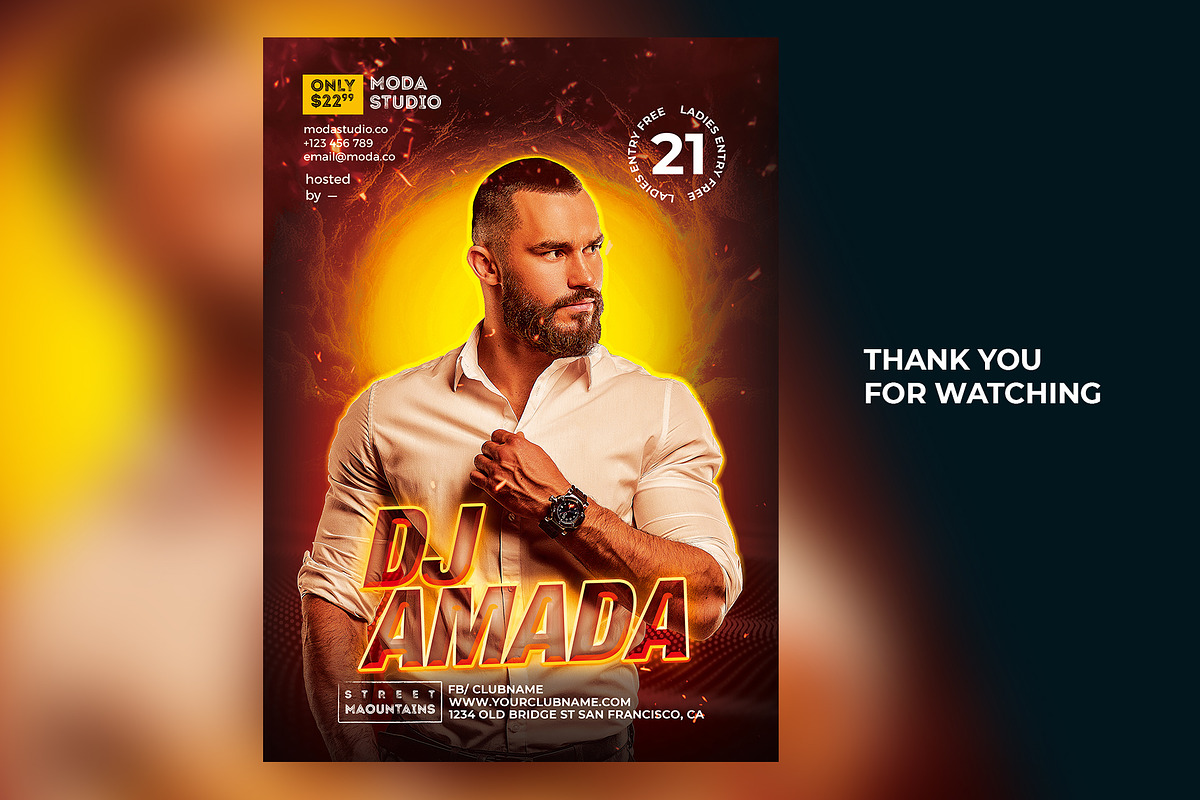 Dj Amada Flyer Template, a Flyer Template by bunebx (Photo 7 of 7)