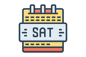 Sat saturday color icon, a Duotone Icon by Creative priyanka