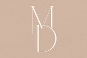 MD monogram, a Branding & Logo Template by LINKED LETTERS STUDIO (Thumbnail 1 of 2)