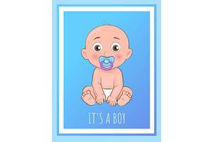 It Boy Poster Newborn Toddler With