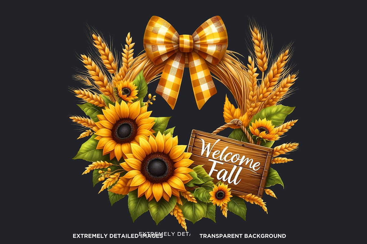 Autumn Harvest Wreaths Clipart, a Seasonal Illustration by ThatsDesignArt (Photo 3 of 10)