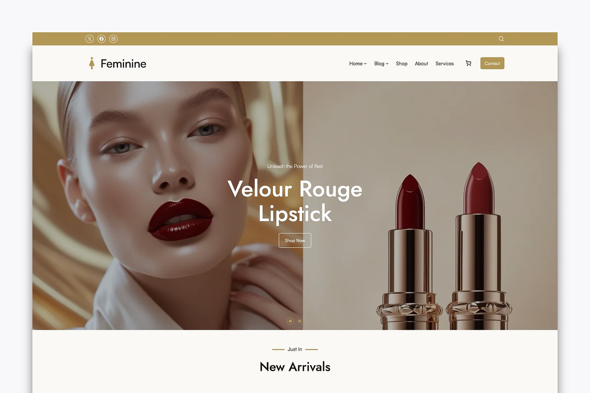Feminine Blog & Shop WordPress Theme