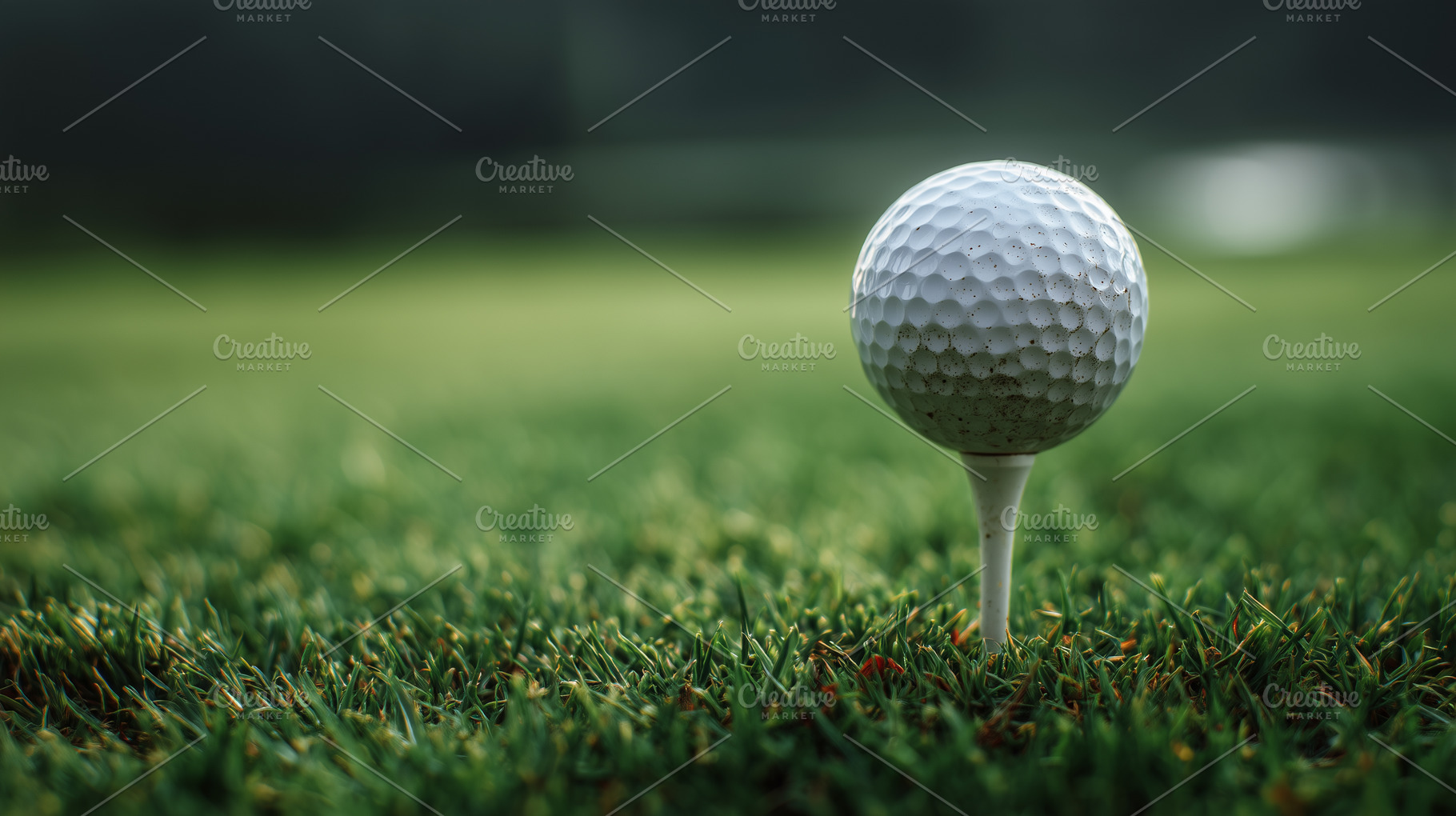 White golf ball sits on a tee, a Sports & Recreation Photo by MistyDay