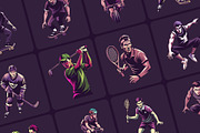 Sports vector Illustration Set, a Sport Illustration by Brickclay (Thumbnail 5 of 9)