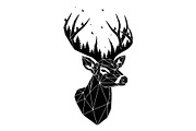 Deer Antler Silhouette Bundle, an Object Illustration by yasushie (Thumbnail 2 of 31)