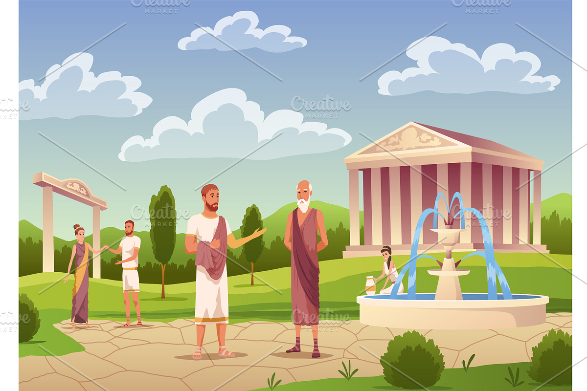 Ancient roman or greece people, an Object Illustration by the8monkey