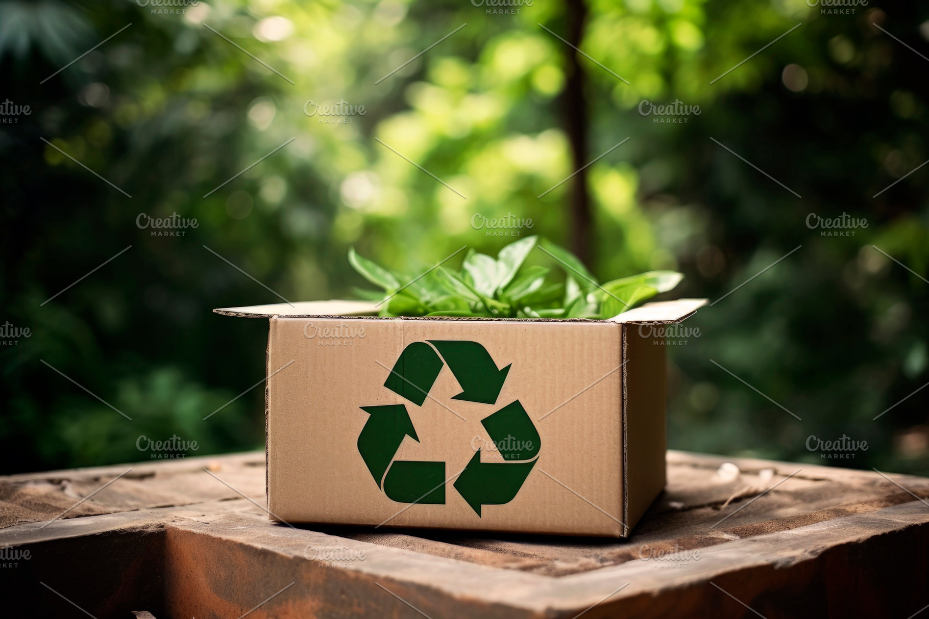 recycled cardboard box with recycl, a Background Photo by huertas19