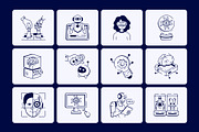Machine Learning Doodle Icon Set, an Outline Icon by Vectors Market (Thumbnail 5 of 8)