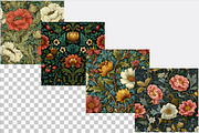 Vintage William Morris Style Floral, a Pattern Graphic by SVGArt (Thumbnail 2 of 9)