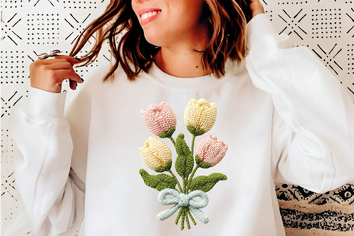 Crochet Flowers PNG Bundle, an Illustration by SinaCreation (Photo 7 of 9)