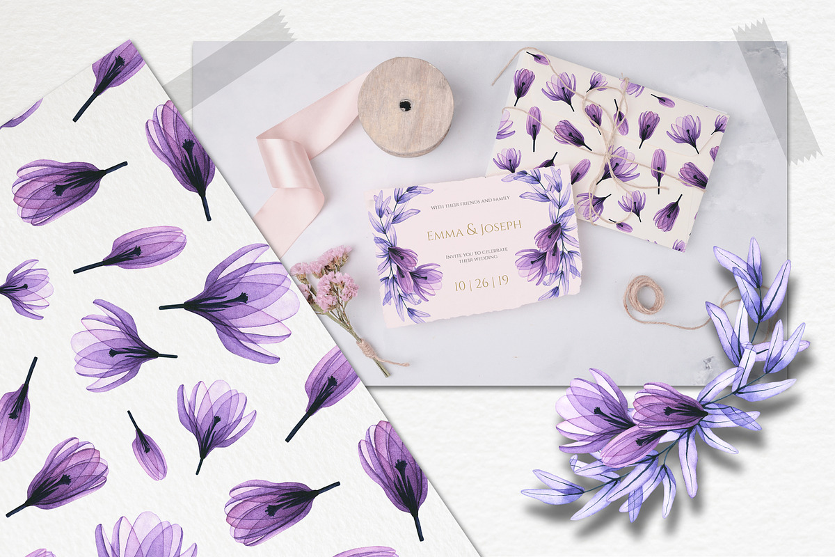 Transparent flora. Watercolor set, a Decorative Illustration by Ola_Vola (Photo 10 of 10)