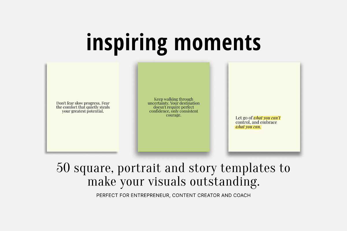 INSPIRING MINDSET 50 INSTAGRAM POST, a Social Media Template by RB Boutique (Photo 4 of 8)