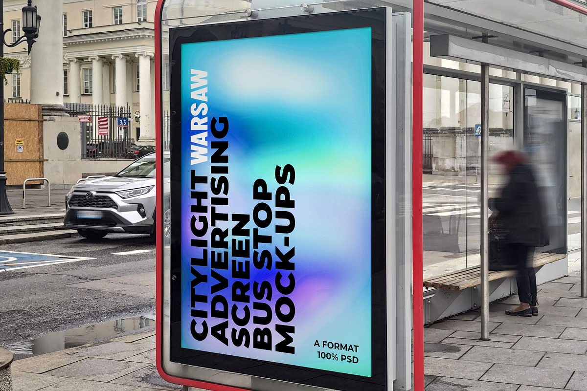 Warsaw Citylight Ad Bus Stop 9, an Advertising Mockup by Graphic Shelter (Photo 5 of 8)