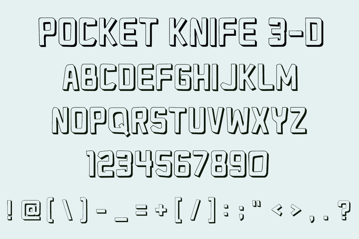 Pocket Knife - Font in Four Styles preview 5