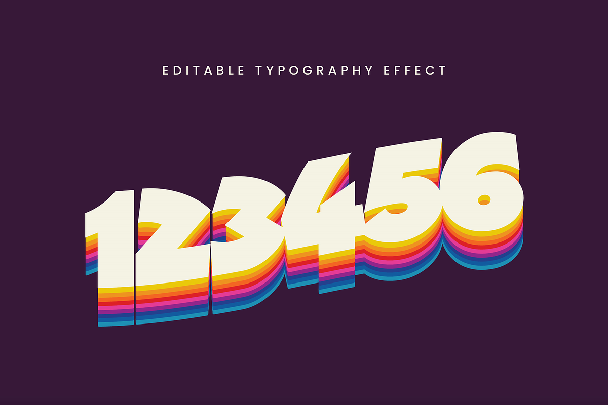 Retro Bold 3D Text Effect preview 2