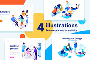 4 isometric illustrations - people, a Person Illustration by Formfrom (Thumbnail 1 of 5)
