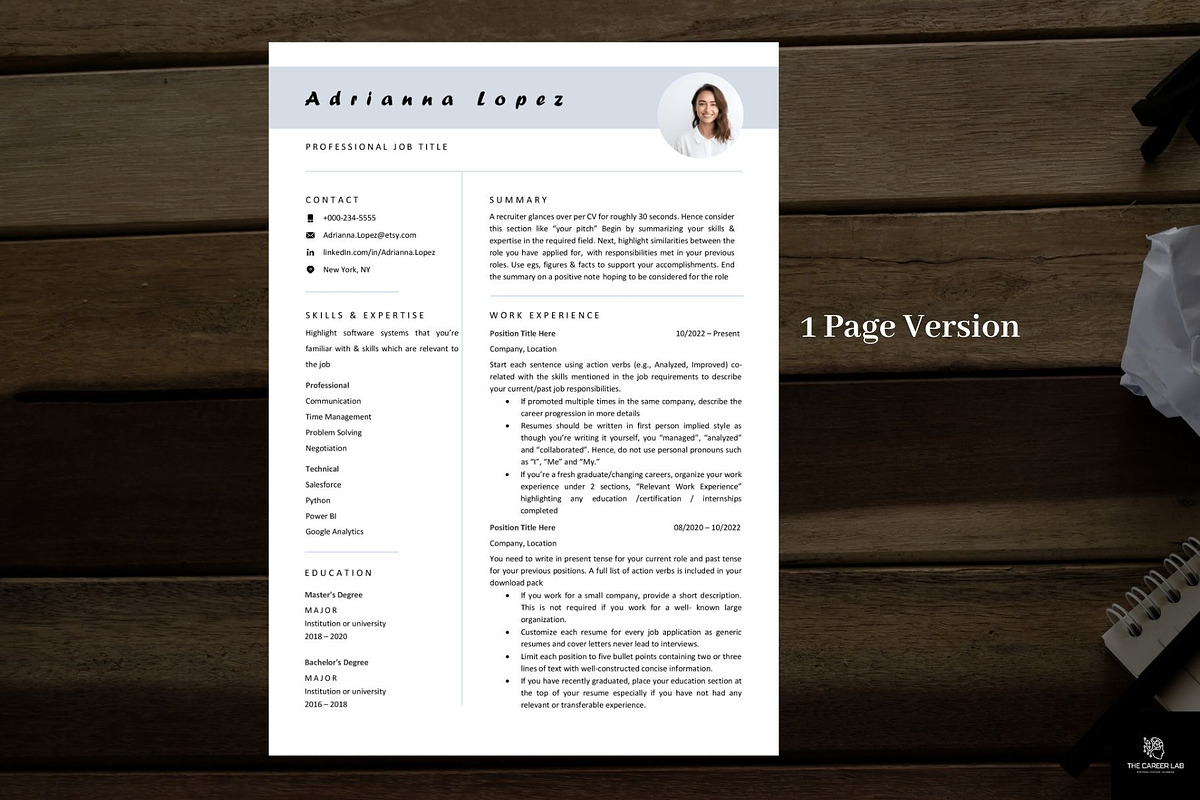 Simple ATS friendly Minimalist CV, a Resume Template by The Career Lab (Photo 3 of 10)