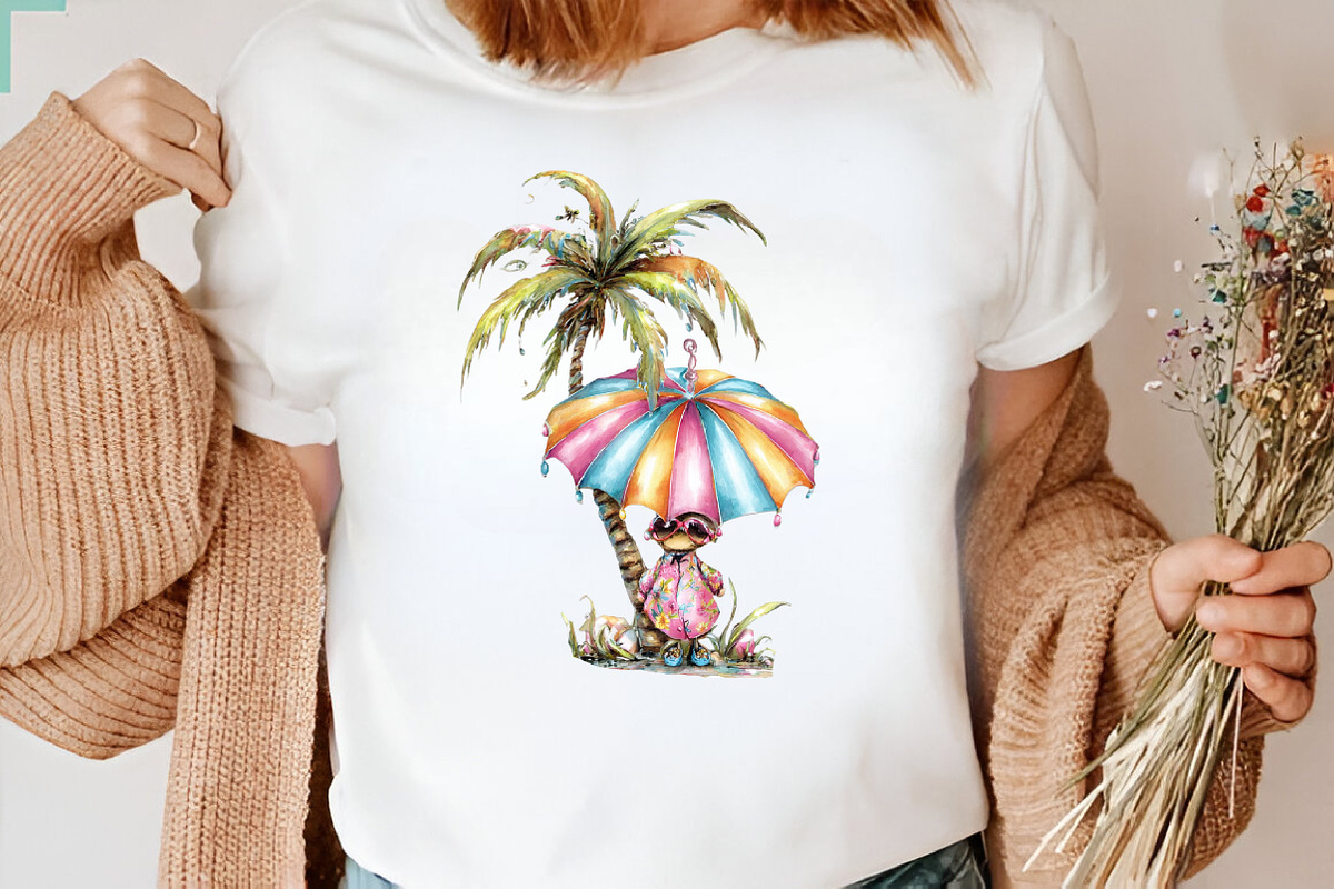 Whimsical Summer Palm Tree Clipart B, an Illustration by SVGArt (Photo 5 of 9)