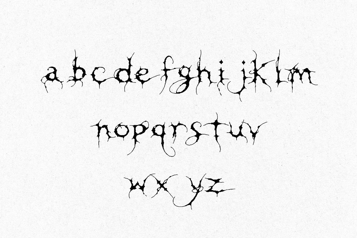 Cybersigilism Fonts, a Blackletter Font by Lilithcollageart (Photo 6 of 11)