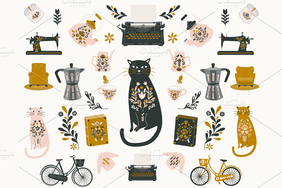 Hygge Home Illustrations, an Animal Illustration by Chus Moreno Studio (Photo 2 of 5)