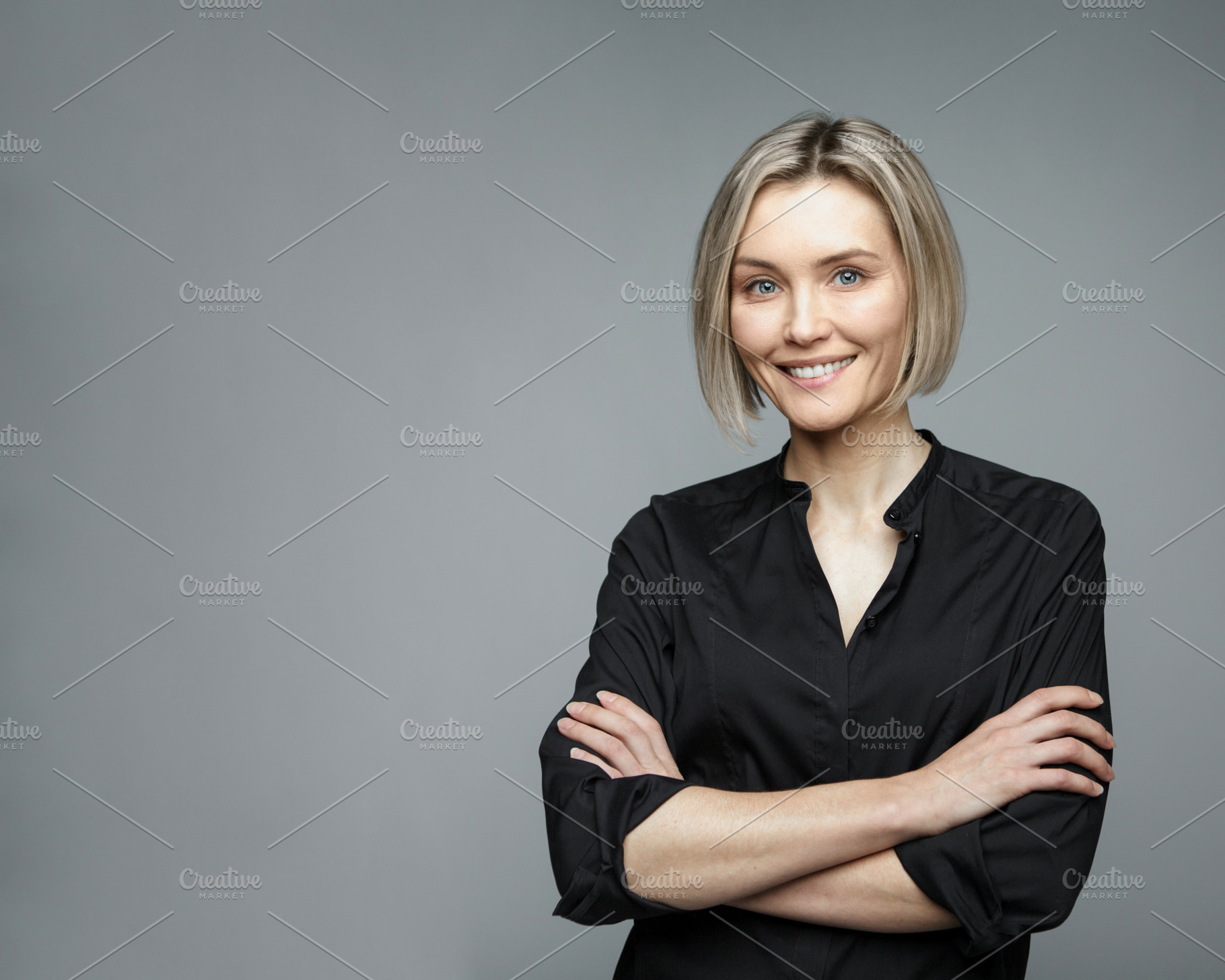 Beautiful middleaged woman on a stock photo containing woman and black, a Person Photo by sport&beauty stock photo