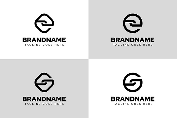 Letters Ez Gs Monogram Logo Set