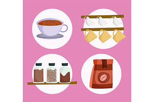 Icons Set Coffee