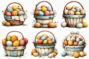 Easter Eggs Basket Clipart Png, an Illustration by Craft Nest (Thumbnail 4 of 11)