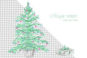 Magic winter watercolor clipart., a Seasonal Illustration by SabinaWatercolorArt (Thumbnail 5 of 7)