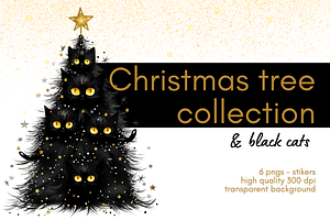 Christmas Tree Collection/black Cats