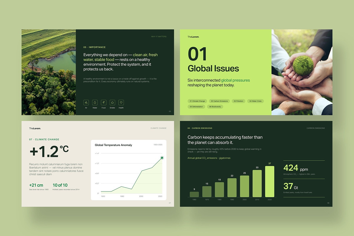 Sustainability Presentation Template, a Presentation Template by BrandPacks (Photo 3 of 7)