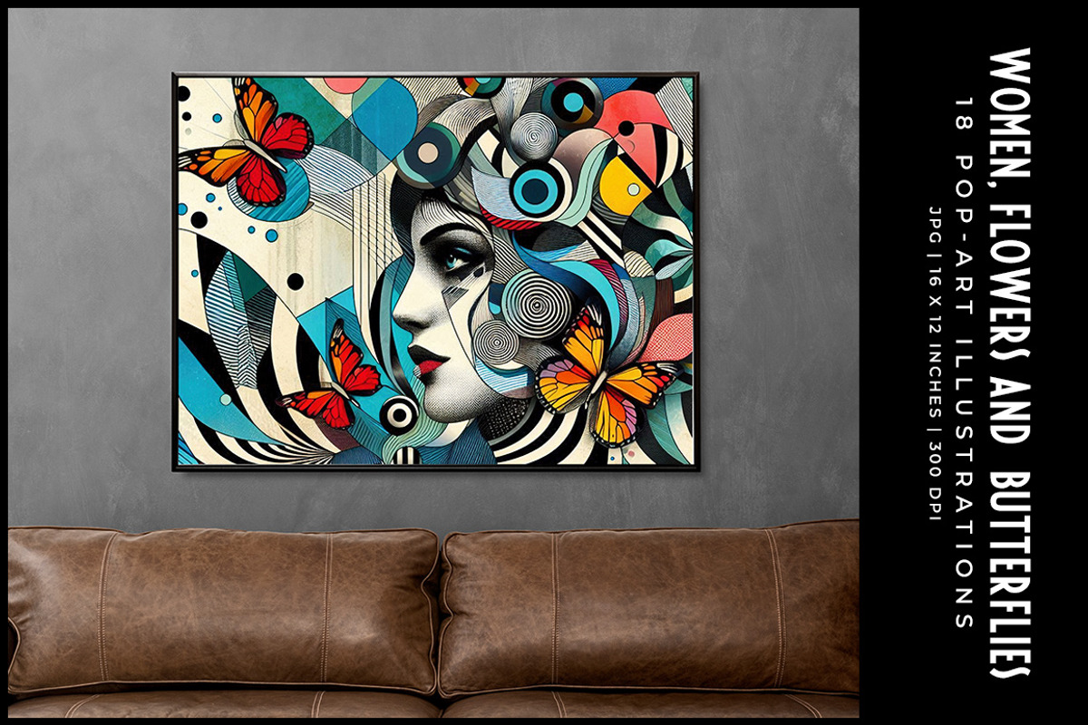 Women, Flowers and Butterflies, a Decorative Illustration by Digital Art Creations (Photo 8 of 12)