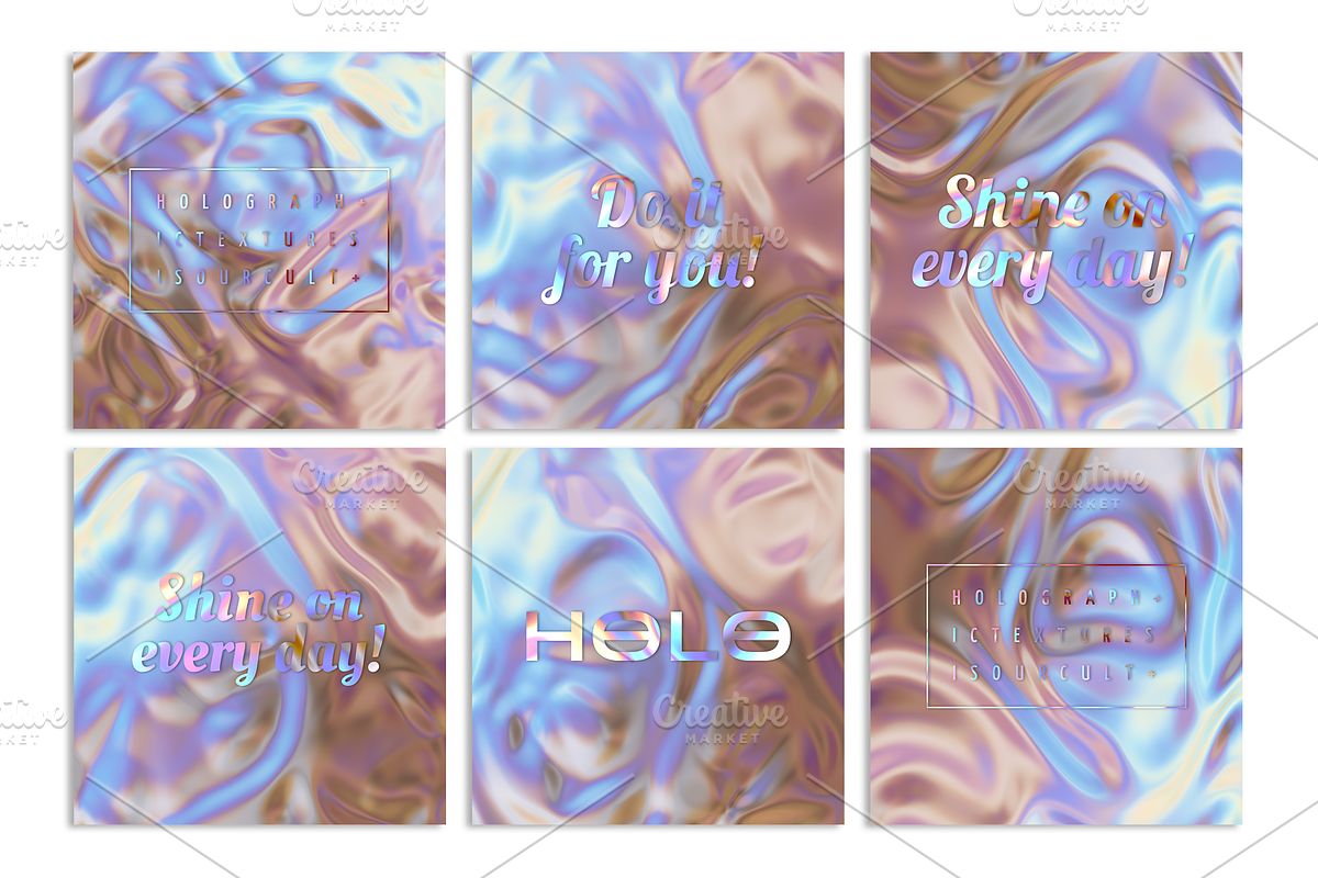Iridescent instagram Quote Templates, a Social Media Template by Black Cat Studio (Photo 2 of 3)
