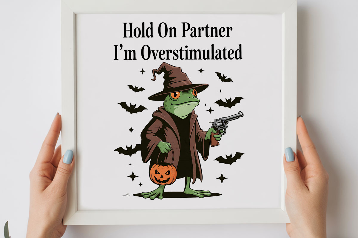 Cowboy Witch Frog Halloween PNG, a Graphic by olgasallom (Photo 2 of 3)