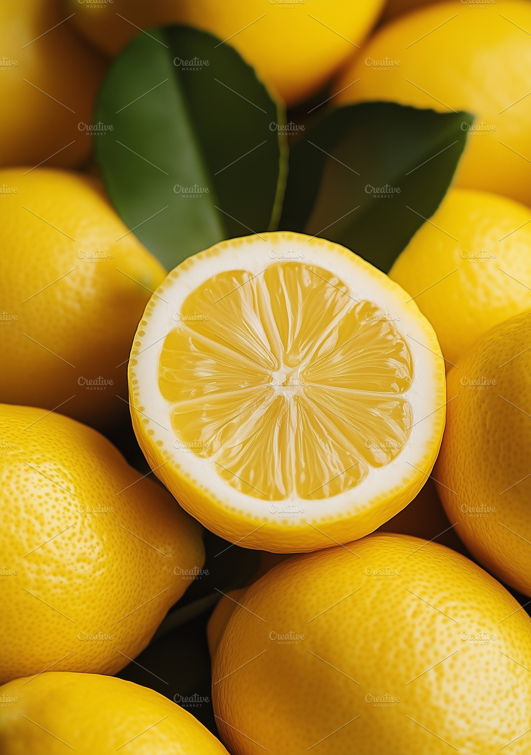 Close up of halved lemon resting on, a Food & Drink Photo by MistyDay