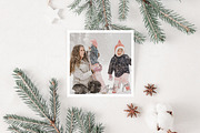 Christmas Square Card Mockup, P05, a Product Mockup by FOXIMIDesign (Thumbnail 3 of 6)