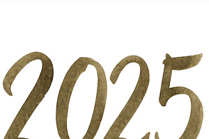 Gold number 2025 isolated on transpa, an Illustration by Dvoevnore photos