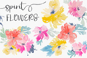 Spirit Flowers - Watercolor Clip Art, an Illustration by Angie Makes (Thumbnail 1 of 2)