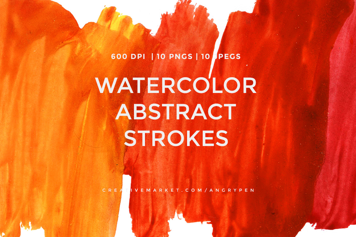 Watercolor Strokes Pack 2, a Texture Graphic by BitByChip
