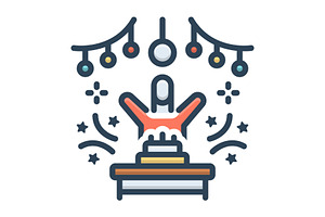 Celebration birthday color icon, a Duotone Icon by Creative priyanka