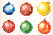 Christmas Baubles Sublimation Clipar, an Illustration by Libby Wishes (Thumbnail 2 of 7)