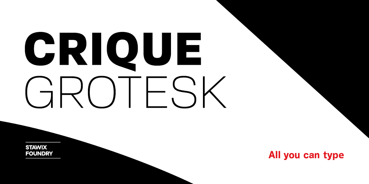 Crique Grotesk, a Sans Serif Font by Stawix (Photo 1 of 8)