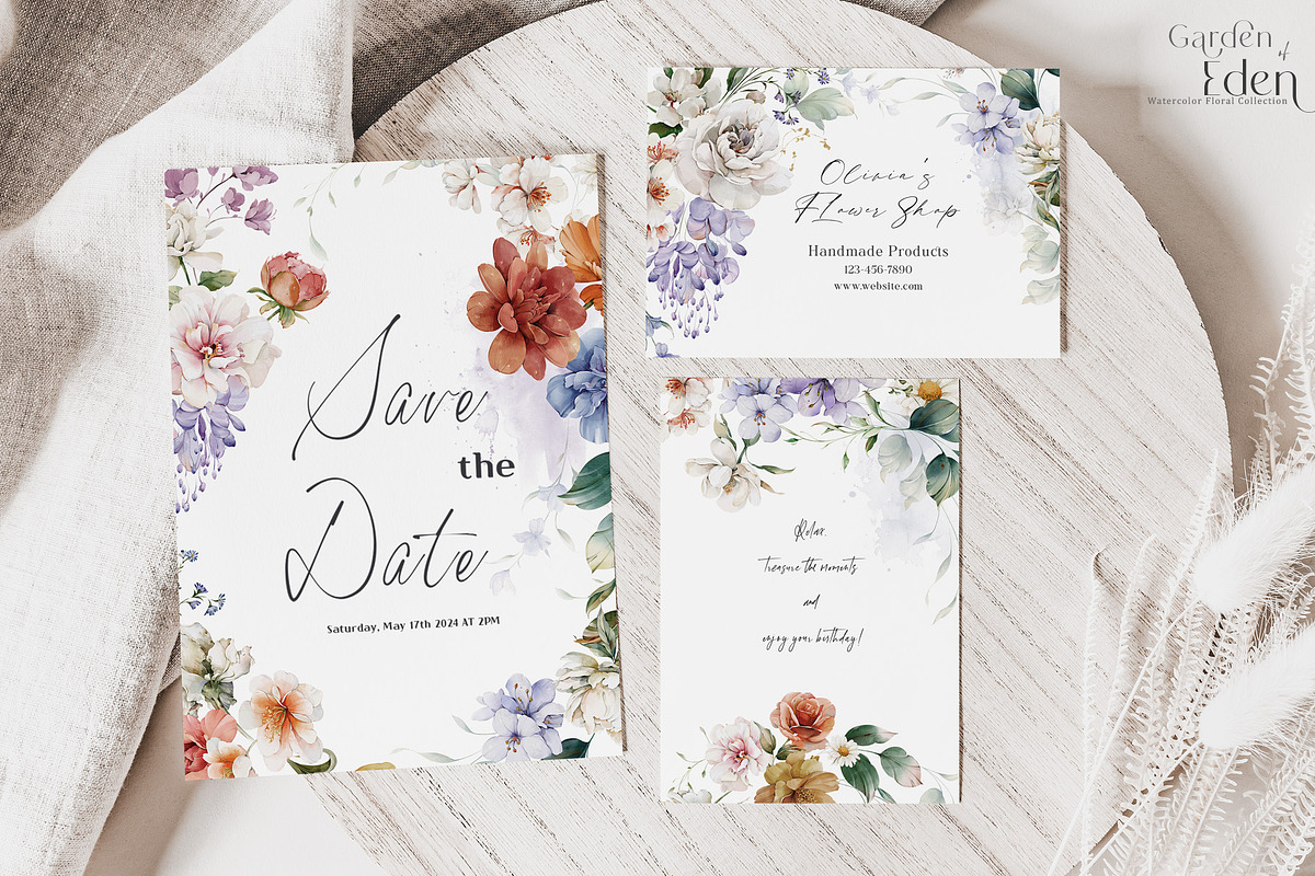 Watercolor Flower Blooms, a Decorative Illustration by Damian Roh (Photo 10 of 15)