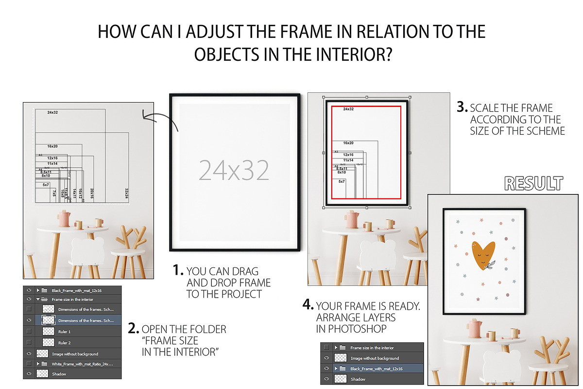 Kids Frames & Wall Mockup Bundle - 6, a Print Template by Yuri-U (Photo 27 of 28)