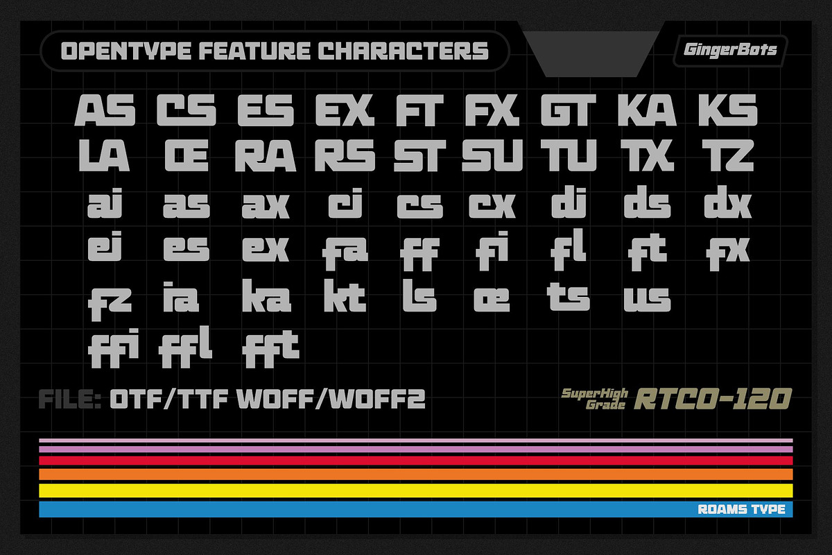 Ginger Bots - 80’s VHS Typeface, a Sans Serif Font by Roams Type (Photo 9 of 10)
