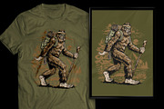 Hiking Sasquatch illustration, an Illustration by Michael_Hinkle (Thumbnail 3 of 3)