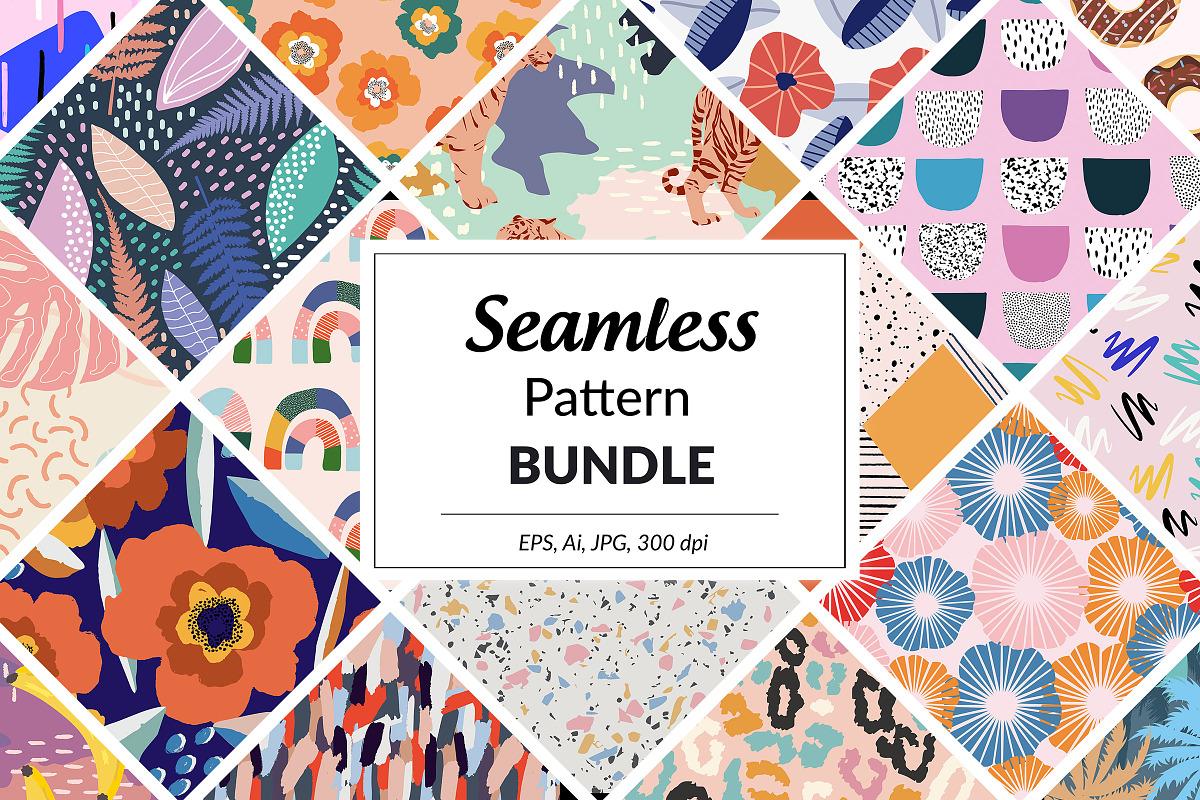Seamless Pattern Bundle, a Background Graphic by Norse Studio (Photo 1 of 14)